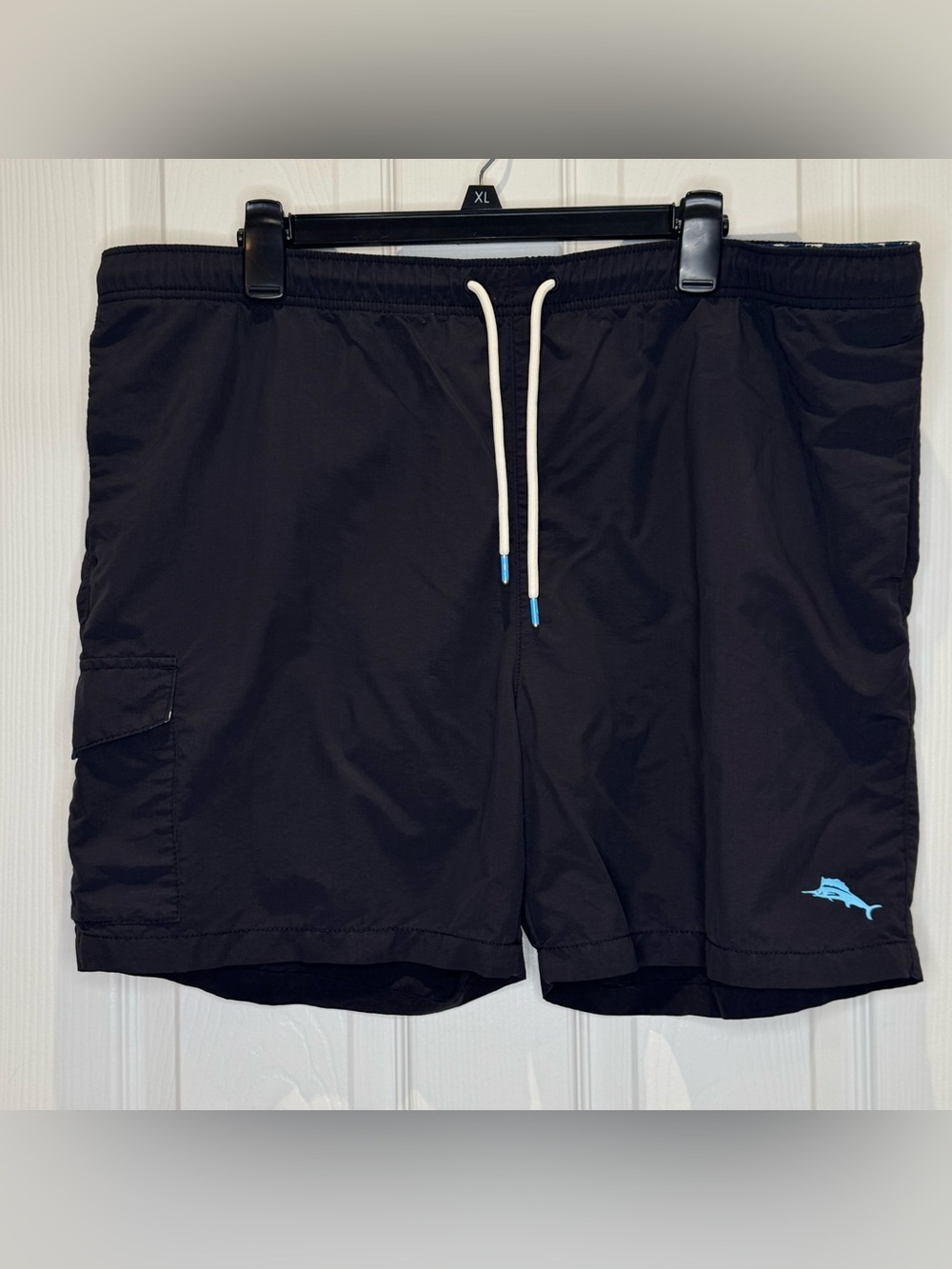 Tommy Bahama Men's XL Swim Trunks Black Blue Beach Tropical Vacation
